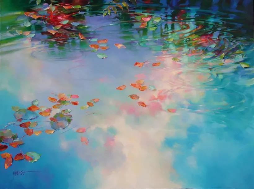 莫奈的睡莲紫色,莫奈睡莲和梵高睡莲