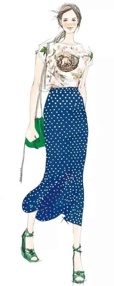 服装设计师画手稿视频,可爱的小插画手绘女孩服装