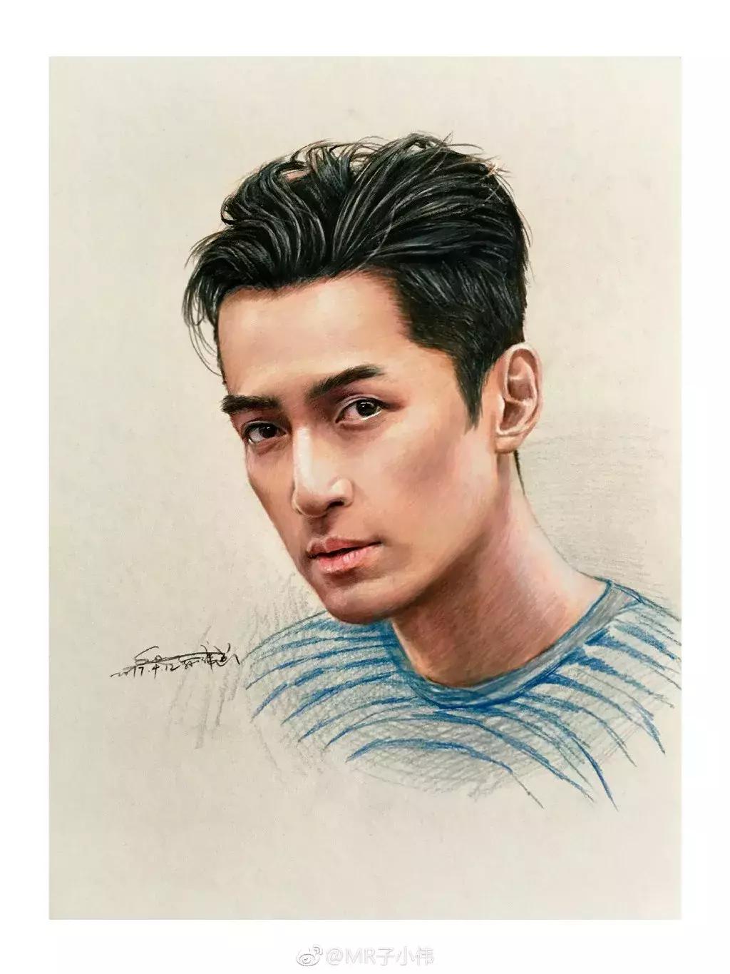 写实彩铅画,超好看素描画迪丽热巴