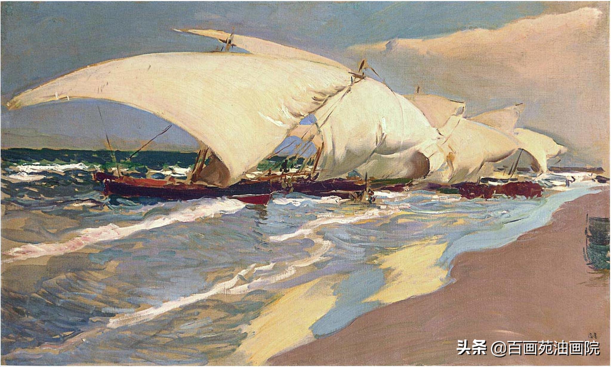 油画风景画法入门教程视频,油画风景基础知识海水应该怎样画