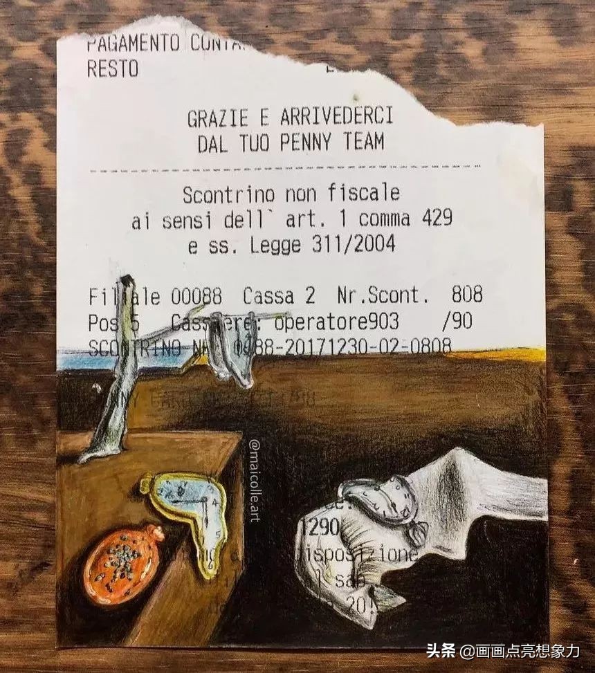 购物小票居然秒变名画?果然是天才少年的神操作