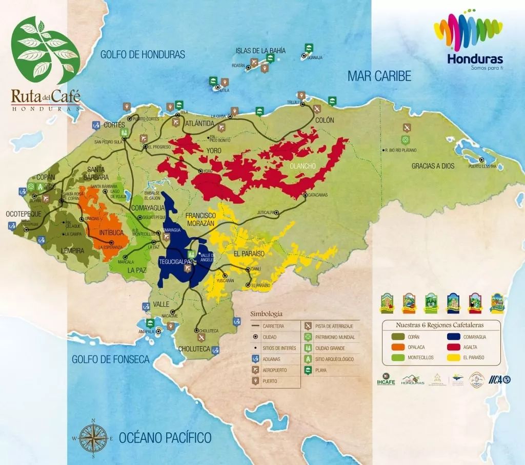 咖啡产地,世界咖啡产区分布图