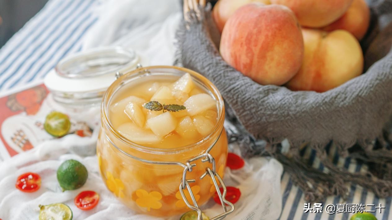 自制蜜桃乌龙茶果酱,自制蜜桃原汁