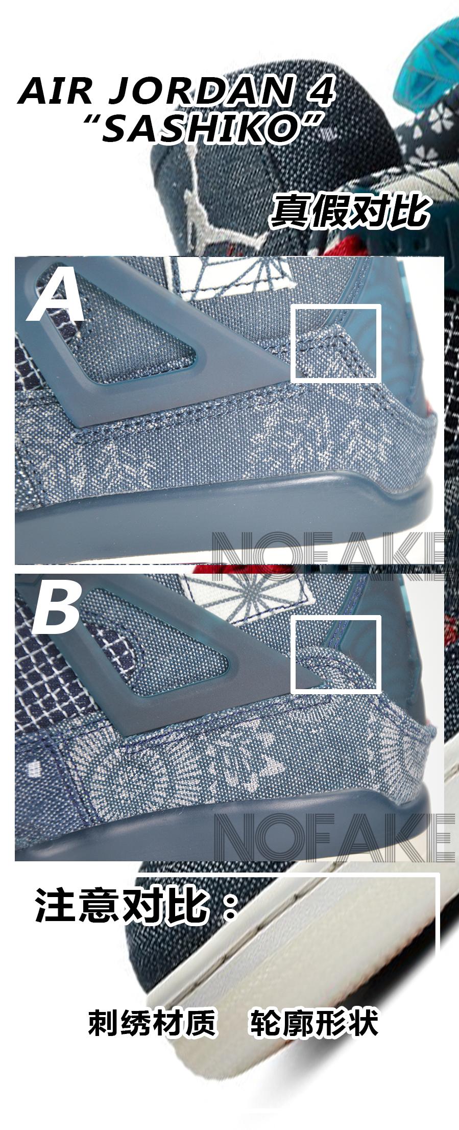 如何区别airjordan4冰蓝款的真假,airjordan4刺子绣穿搭