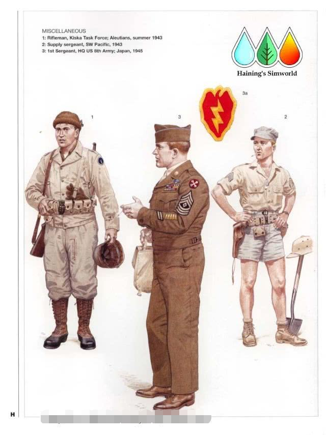 二战美军单兵装备迷彩服,二战美军装甲兵军服