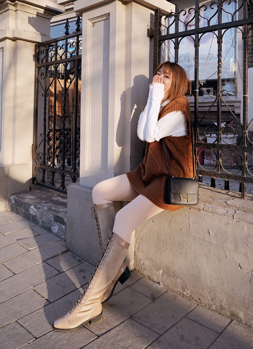 拉链长靴好看还是系带长靴好看,150-155小个子长靴系带