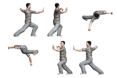 二十四式太极拳动画全方位展示,太极拳二十四式中第18至23式教学