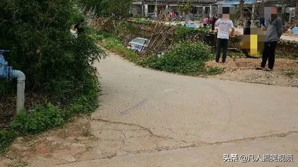 老司机开车躲避行人冲入池塘,老司机开5系