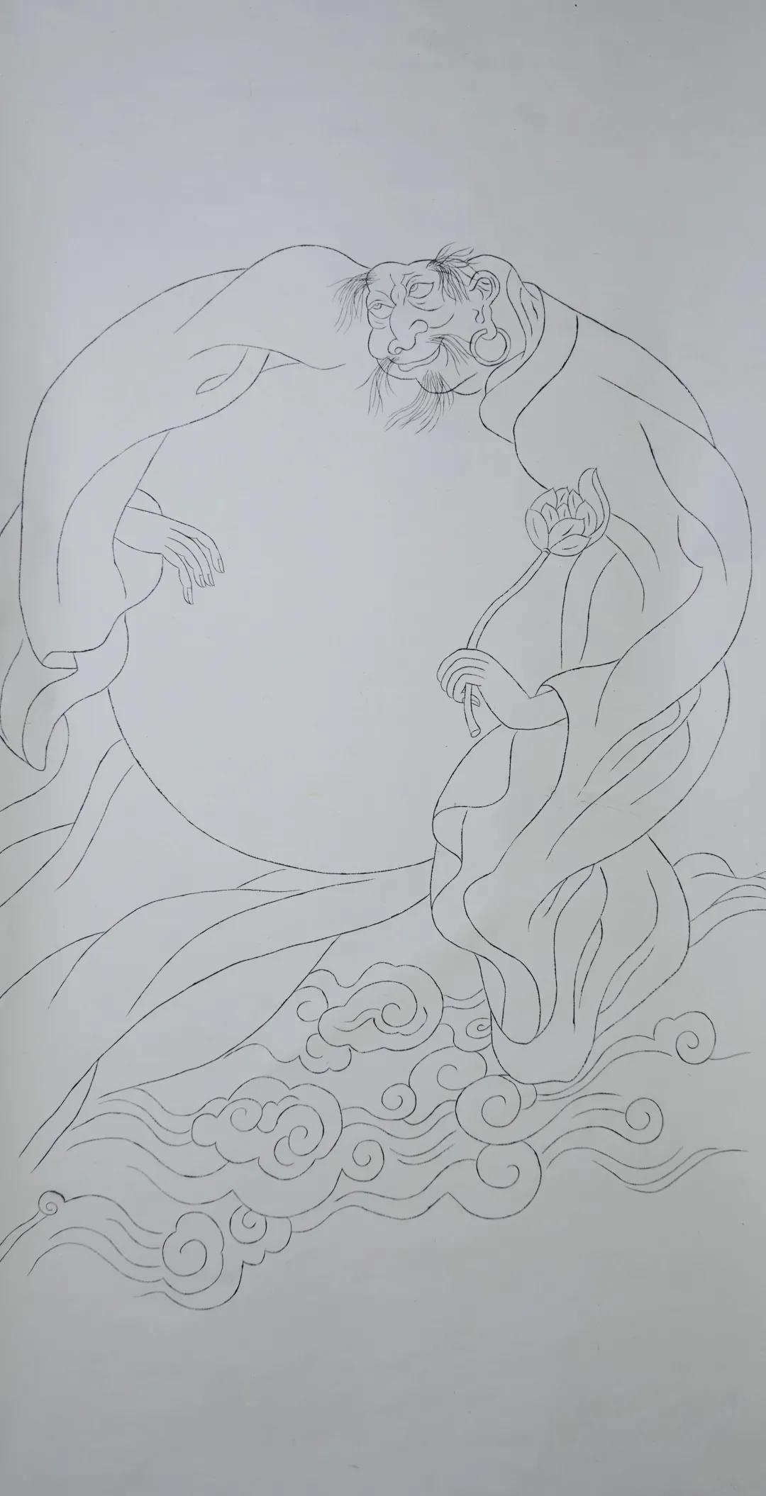 江南山水画白描,江南山水画工笔白描