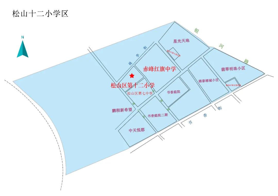 松山区2024年学区划分,松山区中学区划分图