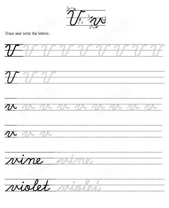 英文26字母连笔字帖,英语字母书法入门基础教程