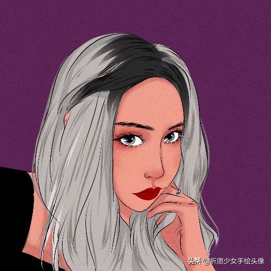手绘头像帅女,撩人手绘头像女