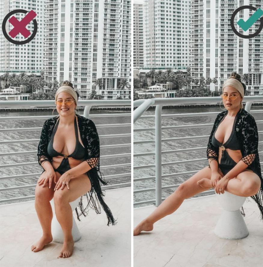 最好看又不显胖的拍照姿势,拍照怎么摆pose不显胖