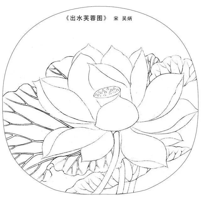 工笔白描底稿高清大图,宋人工笔画白描图片