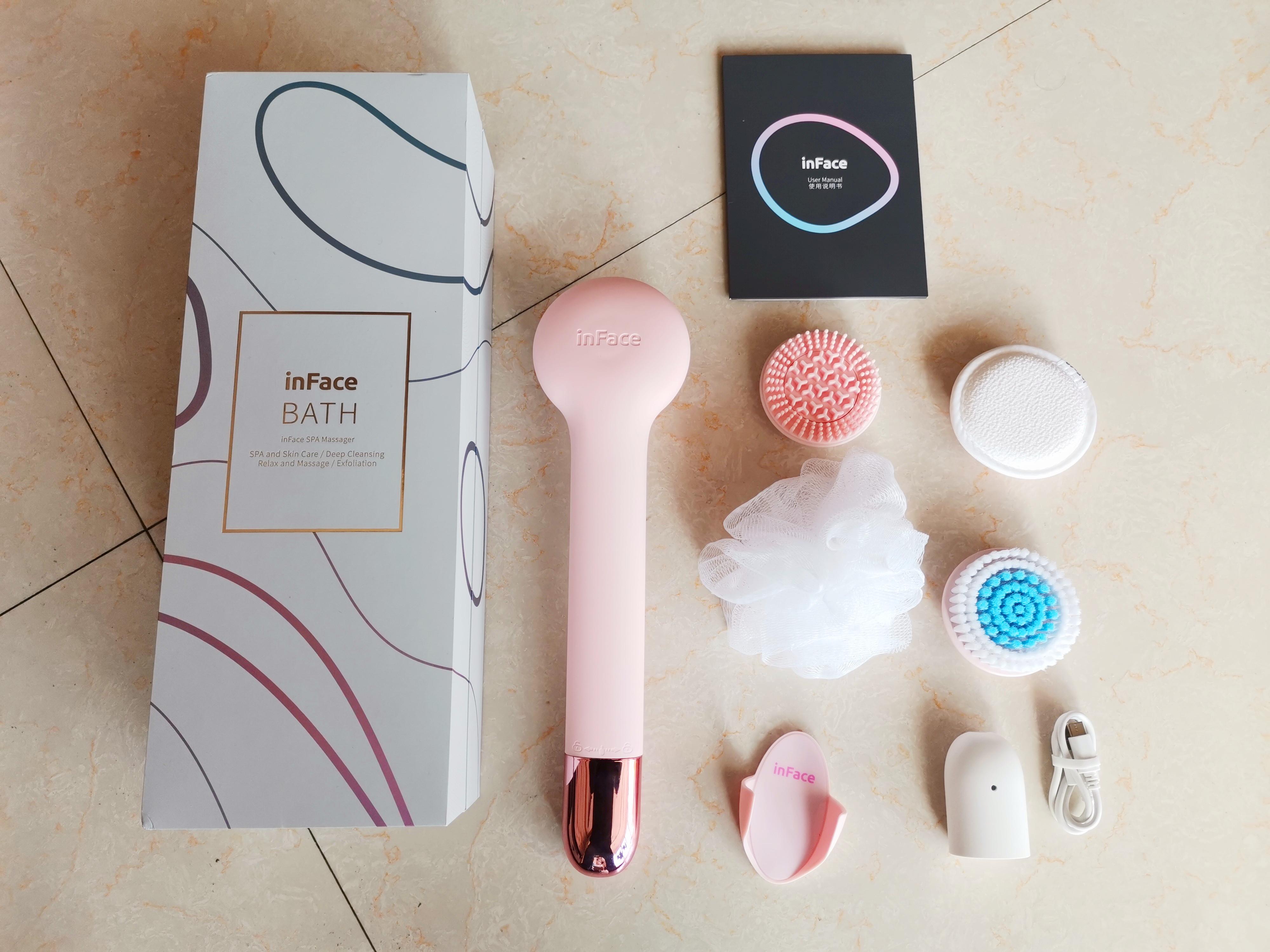 一个人完成洗澡挫背按摩打泡泡，inFace沐浴仪就是这么豪横