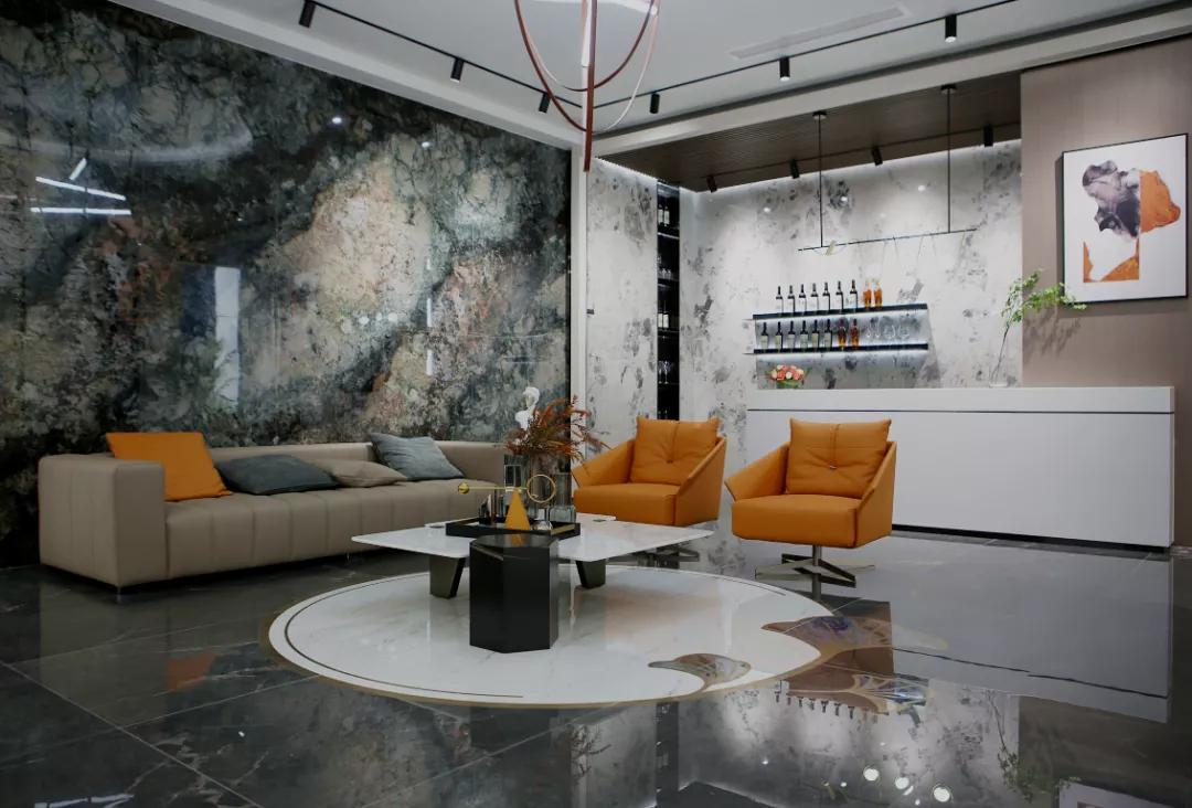 冠星王澜系列展厅效果,冠星王陶瓷佛山总部展厅