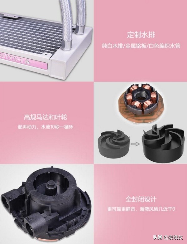 女玩家福音！ID-COOLINGPINKFLOW240粉色幻彩水冷499元