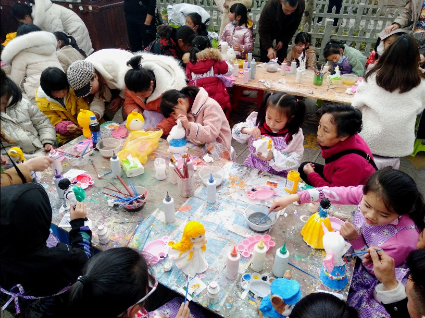 石膏diy绘画图片简单,diy染色石膏