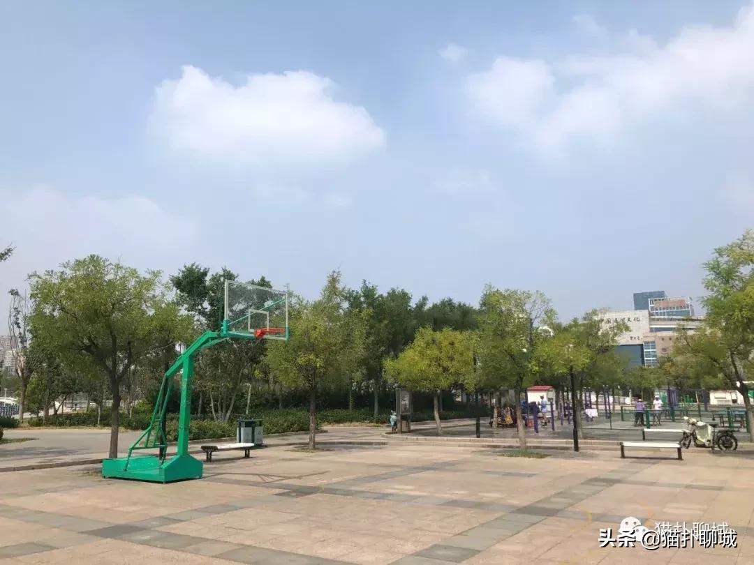 山东聊城室外篮球场,聊城篮球野球场