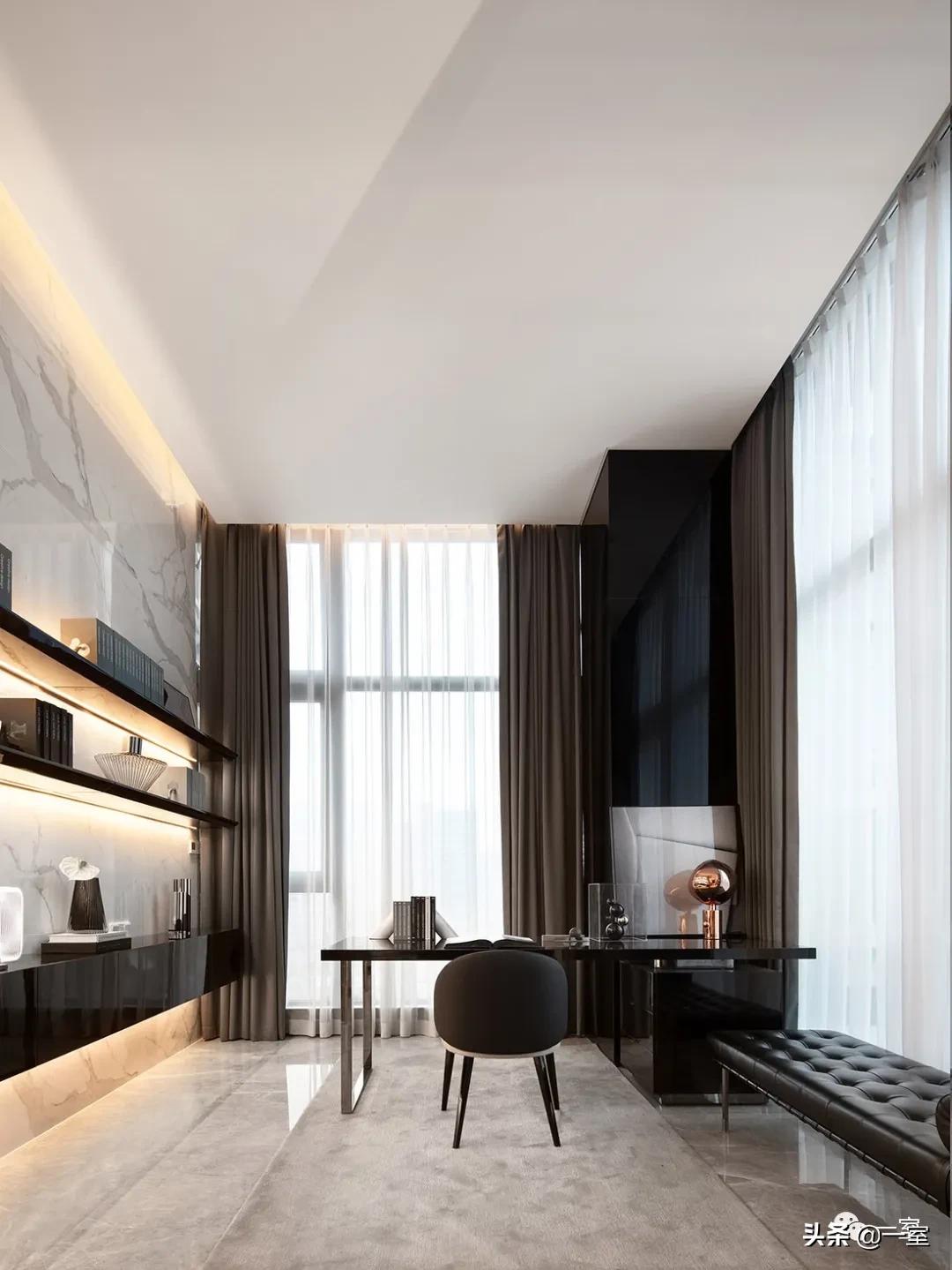 餐厅书房一体设计,书房客房一体设计