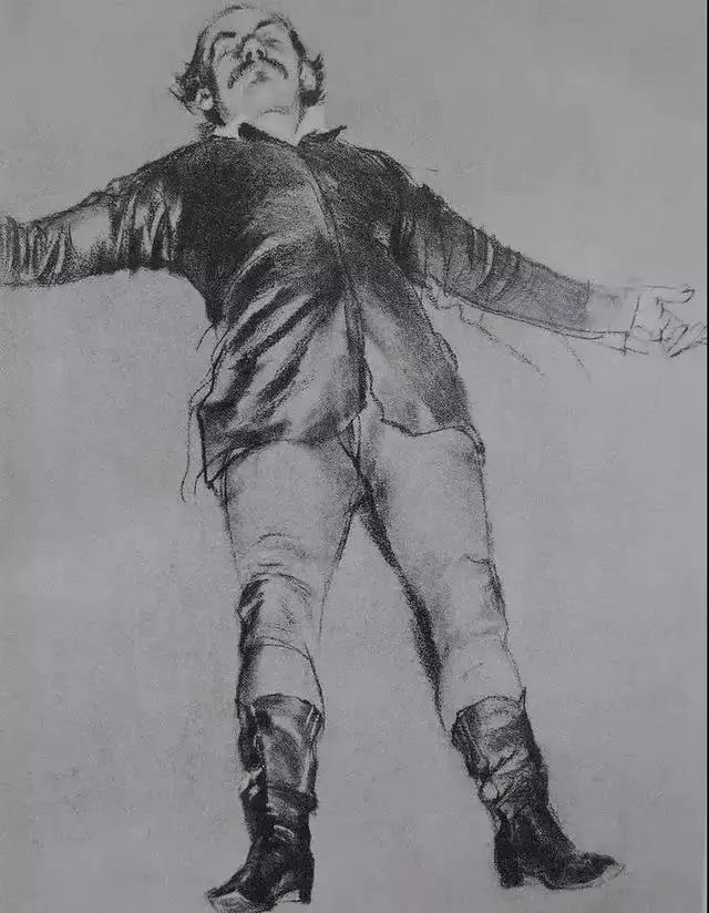 阿道夫门采尔速写作品,门采尔高清速写作品图片