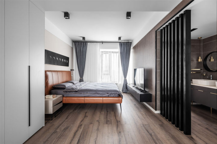 97平方酒店式小三房经济装修,极简酒店风装修小三房