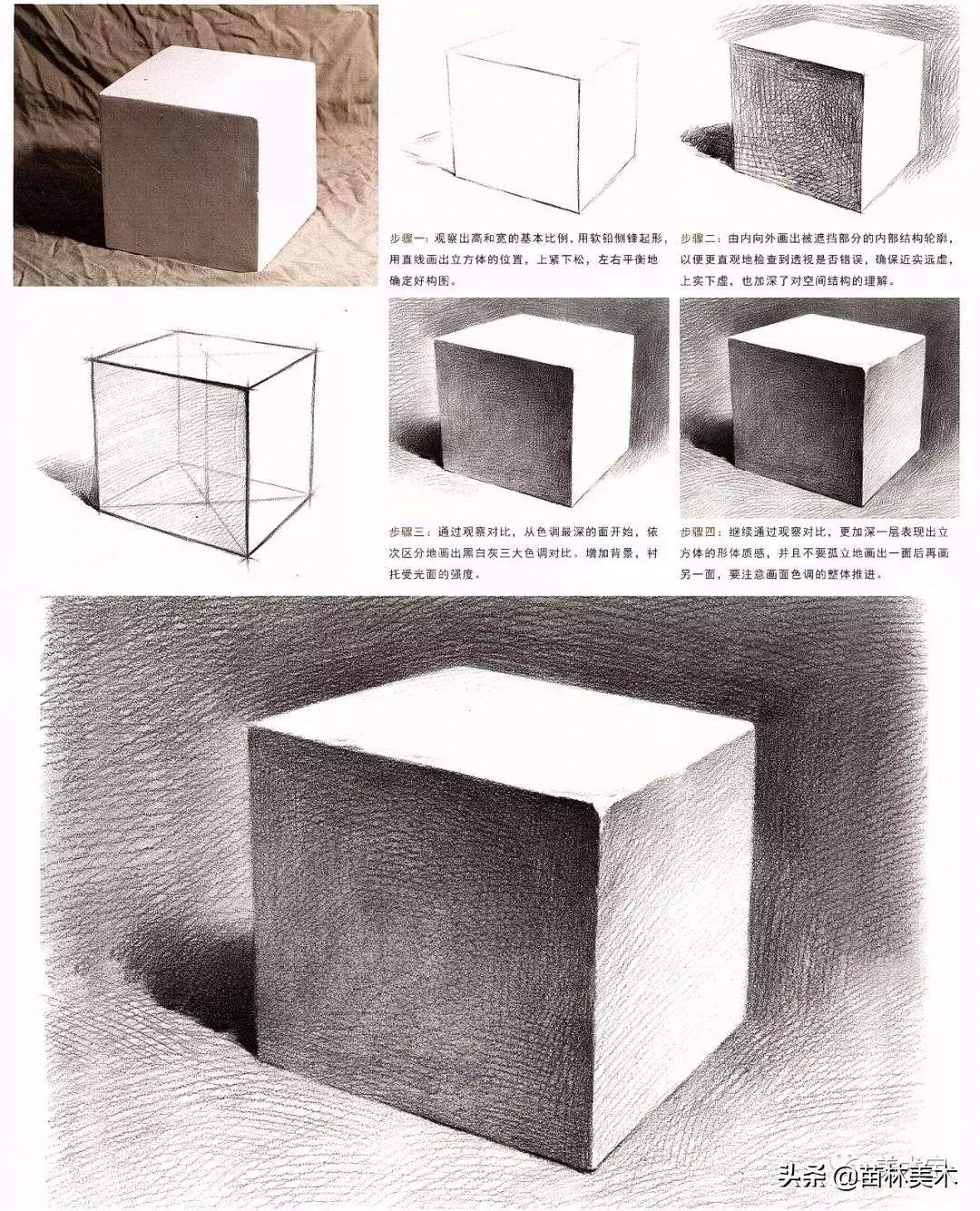 素描简单几何体图片,素描单个几何体大全