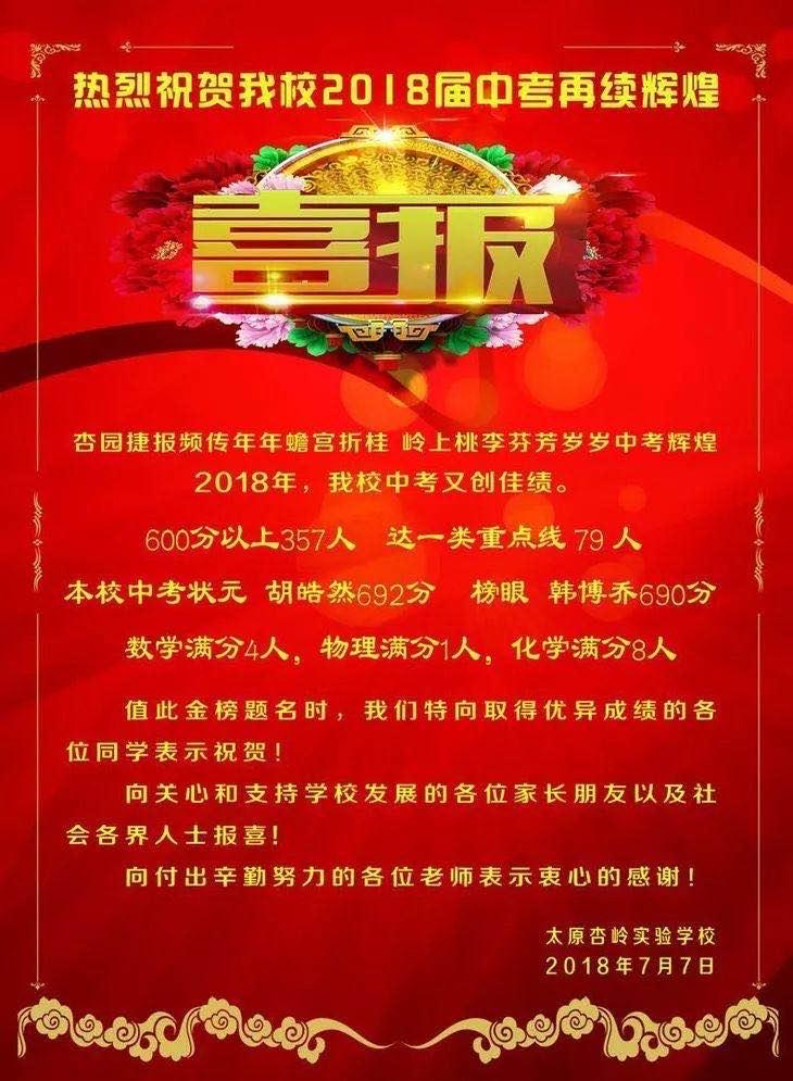 从中考喜报看不一样的太原初中（二）