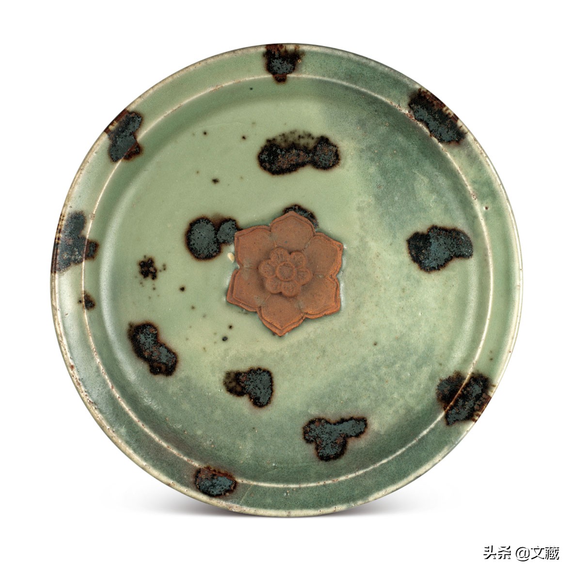 元代龙泉釉特征,元龙泉窑青瓷褐斑点彩玉壶春瓶