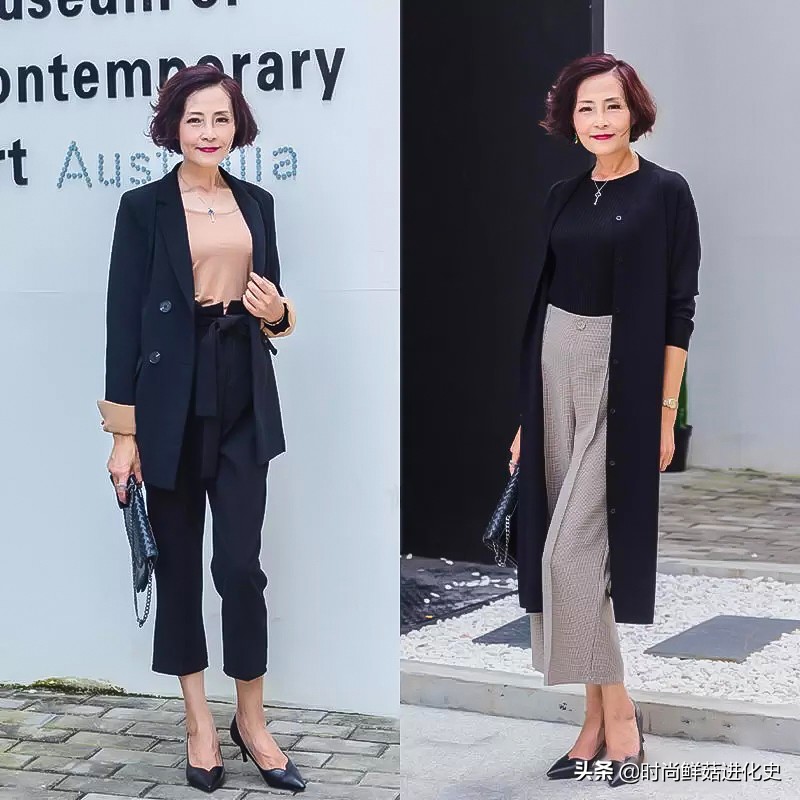 甜美时尚的中老年人穿搭,胖中老年妇女怎样穿搭好看