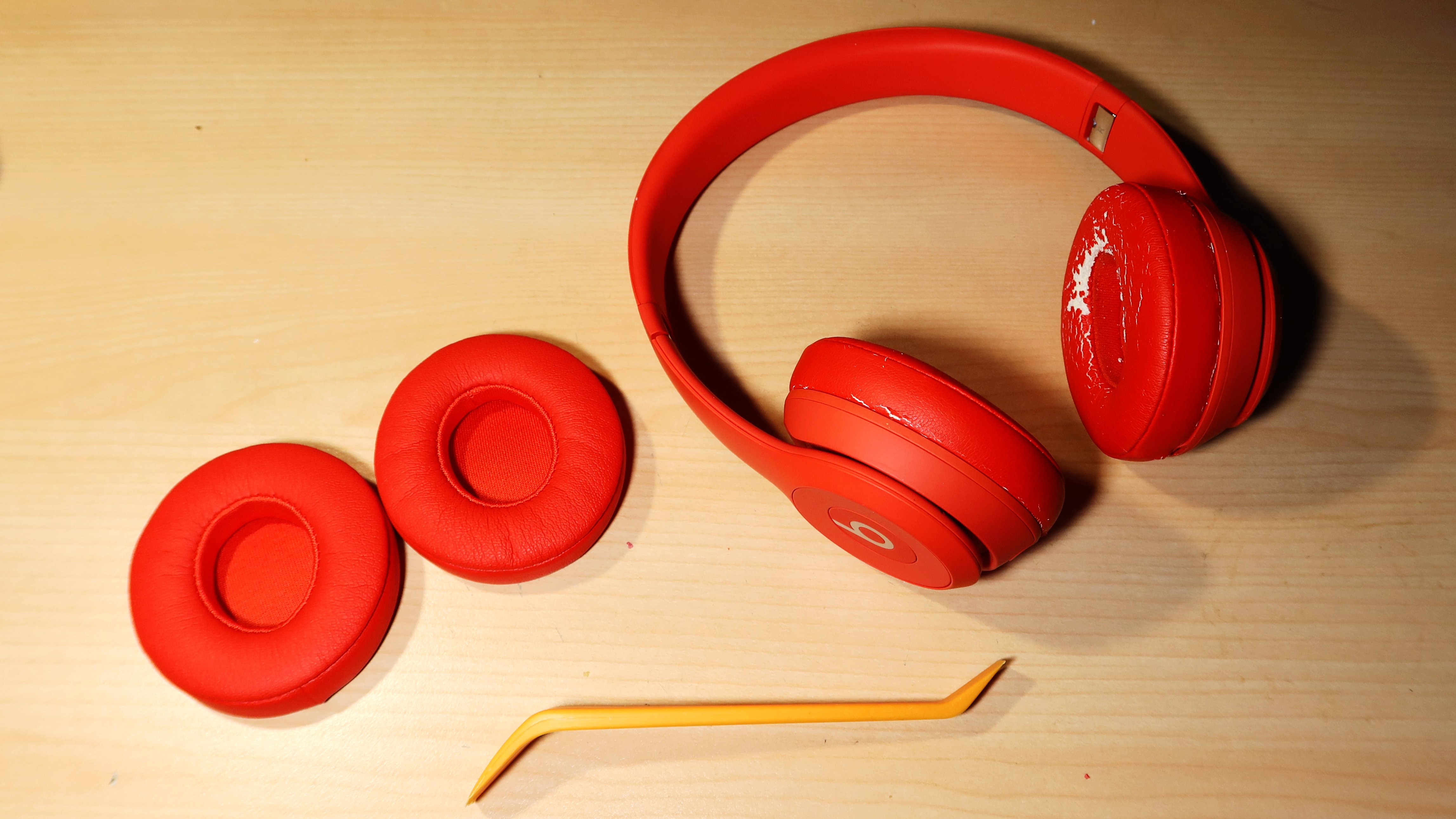 修复头戴式耳机的耳罩,solo3耳机套更换紫色