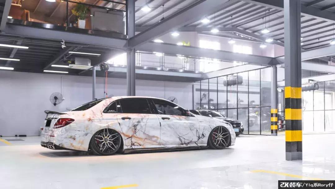 2018年奔驰e300改装黑武士,奔驰e300改黑武士加恶魔之眼