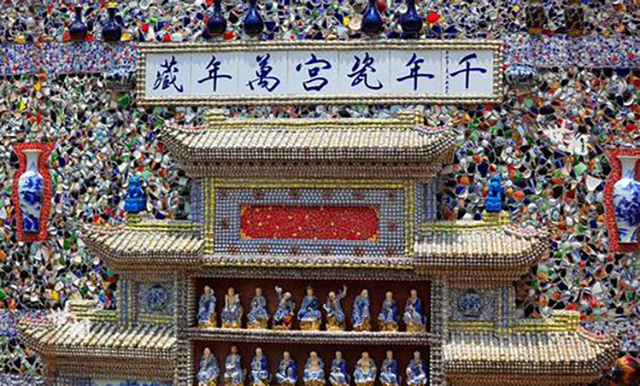 88岁老太徒手造千年瓷宫,80岁老太5年造瓷宫花费6000万