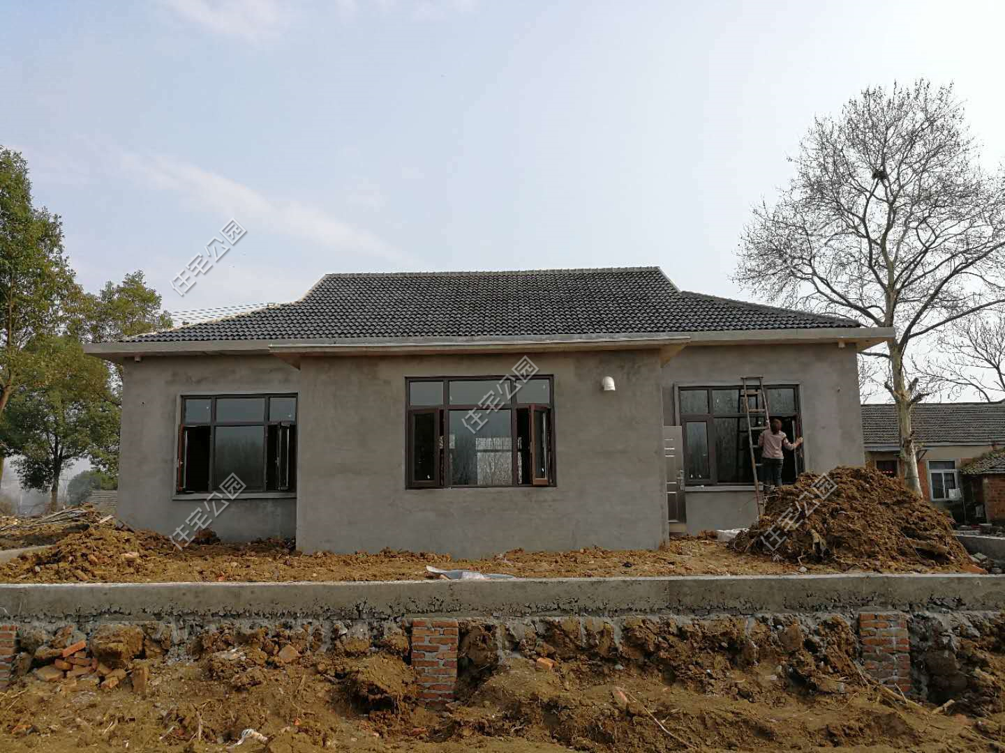 安徽老哥30万建房,钢结构屋顶铺XPS板,室内冬暖夏凉你见过吗?