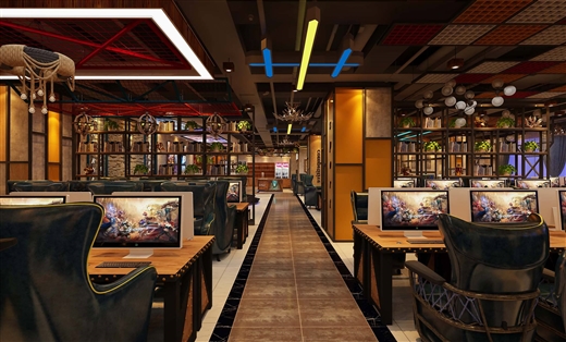 最新网咖装修风格,网咖装修极简风格