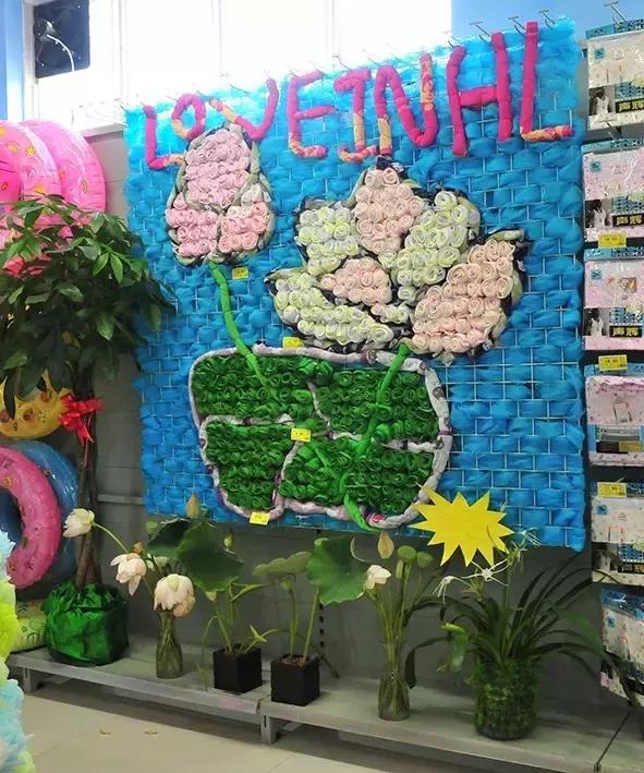 超市春游踏青创意陈列,超市创意陈列欣赏