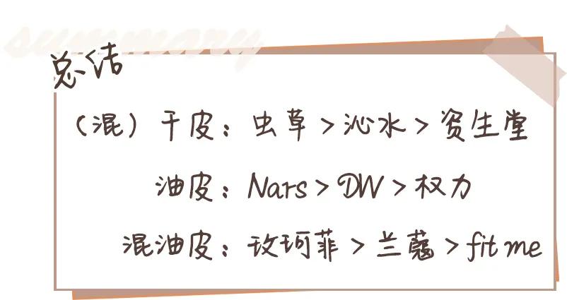 8小时实测11瓶网红粉底液,干皮、油皮、痘痘肌照着买就对了!
