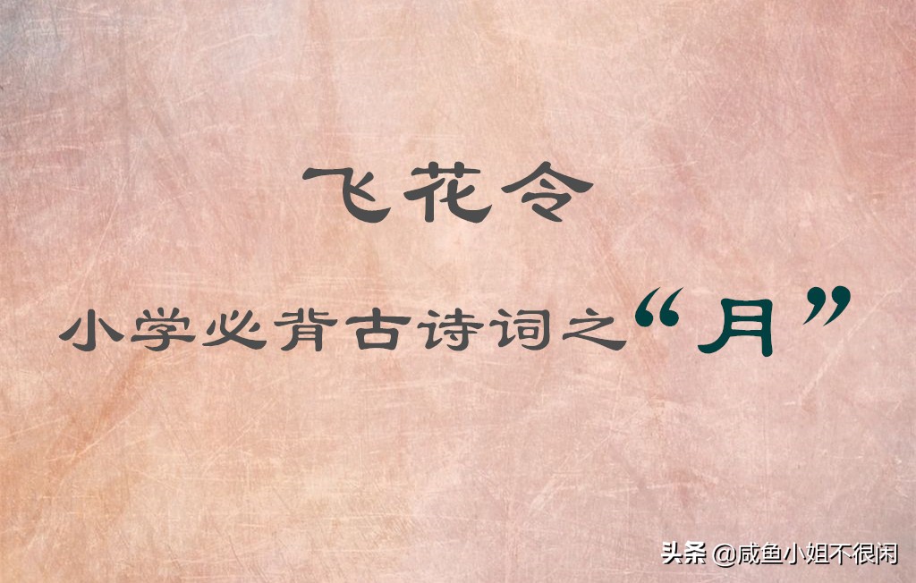 小学必背古诗词飞花令测试,飞花令小学生必背古诗资料