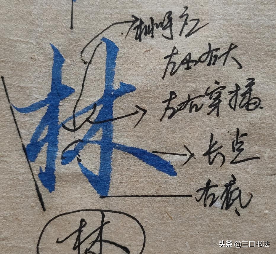 硬笔行书垂露竖写法,详细讲解常用字的运笔,怀、巾、平、林