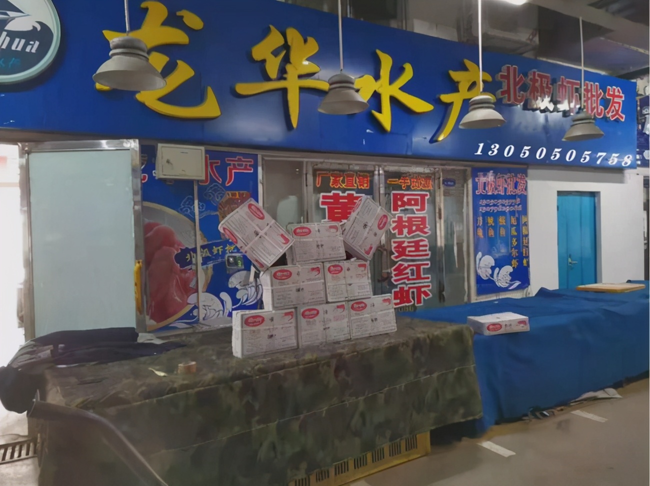 大连白虾批发市场,大连辽渔国际水产品市场北极虾