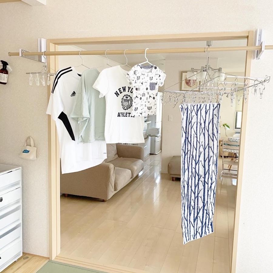 公开！日本主妇室内晾衣的独门技巧，没阳台一样晾百件，真佩服