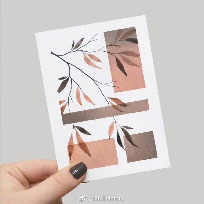 水彩配色卡图片,植物水彩配色大全