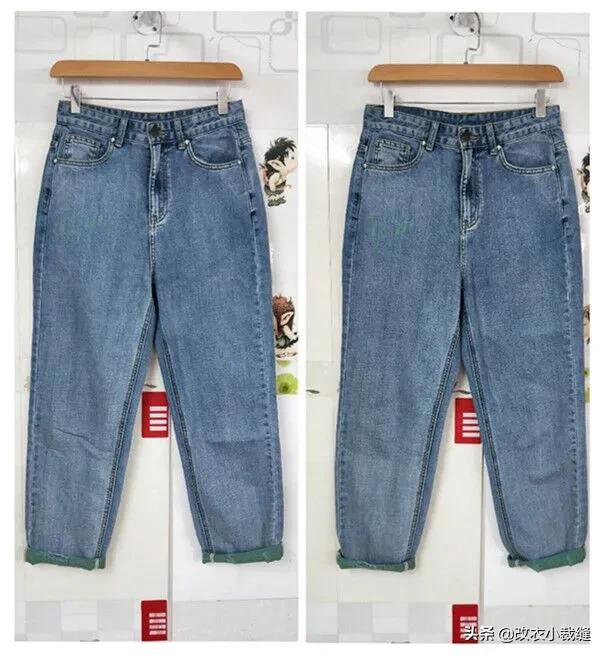 牛仔裤改两边大腰围的最佳方法,牛仔裤腰小改大怎么改成松紧腰