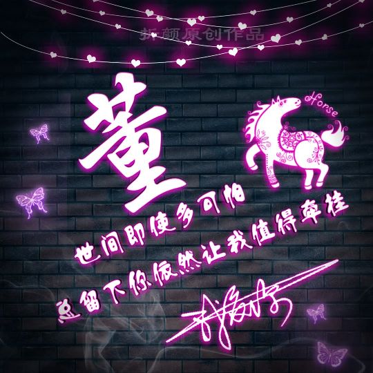 方姓氏荧光头像大全,姓氏头像程姓12生肖微信精美头像