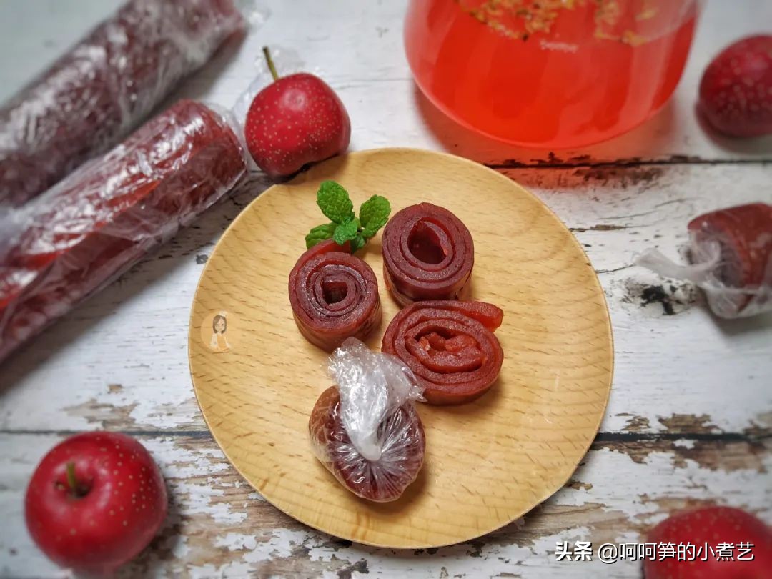 酸甜开胃的果丹皮快点学起来,吃卷果丹皮童年小零食