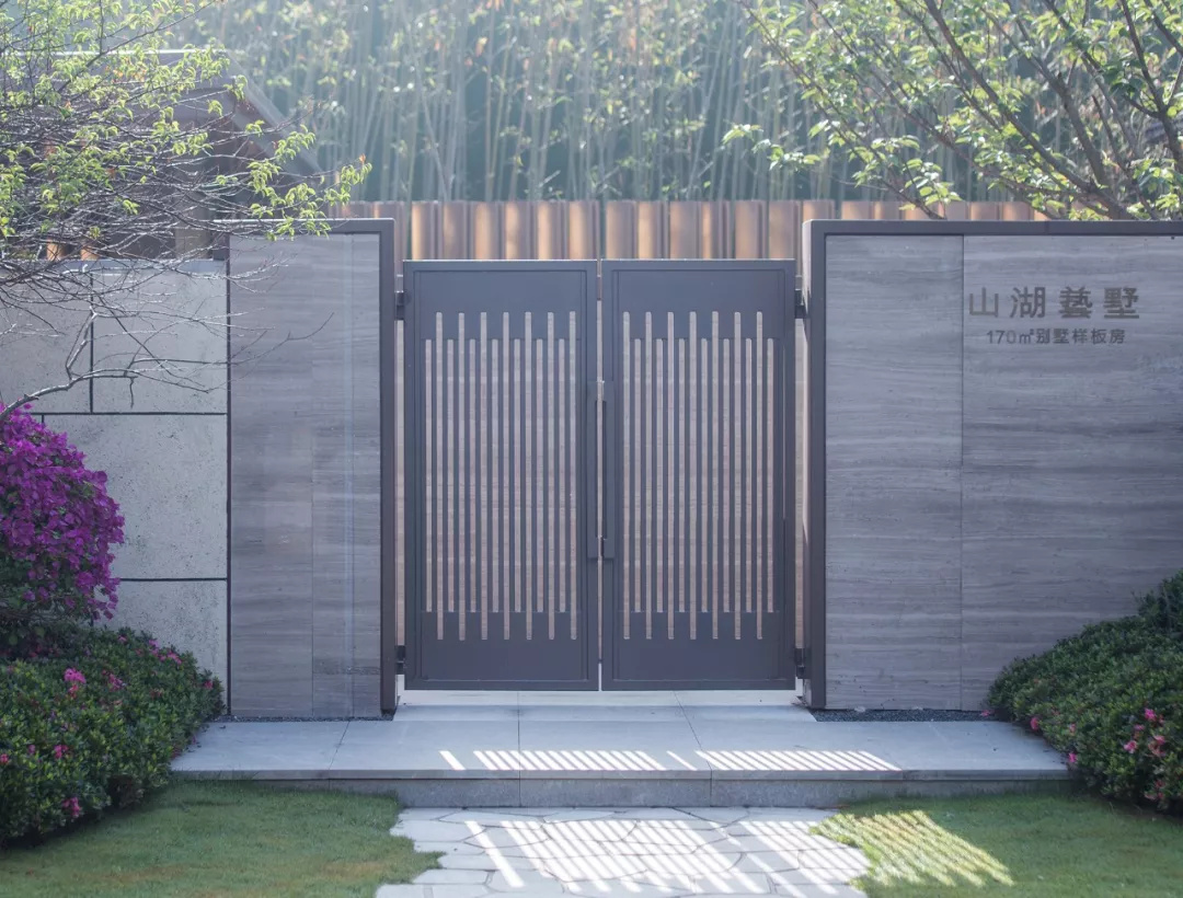 庭院入户门设计效果图,入户门庭院设计