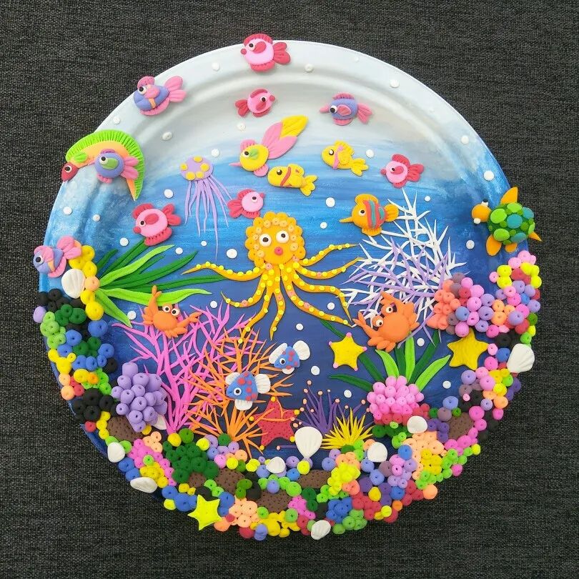 儿童手工粘土创意视频,7-12岁粘土手工简单好看小章鱼