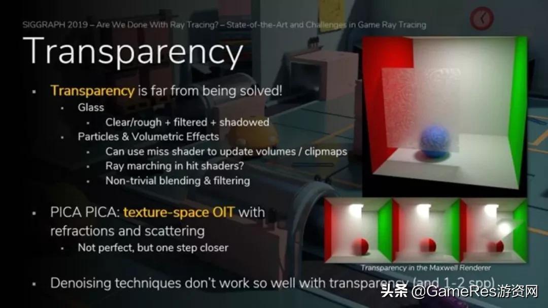 实时光线追踪技术动画对比 (地铁逃离将采用实时光线追踪技术)