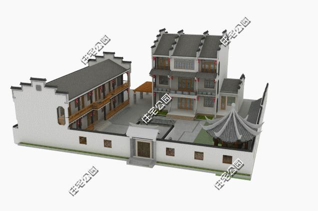 徽派合院平房,农村徽派合院图片