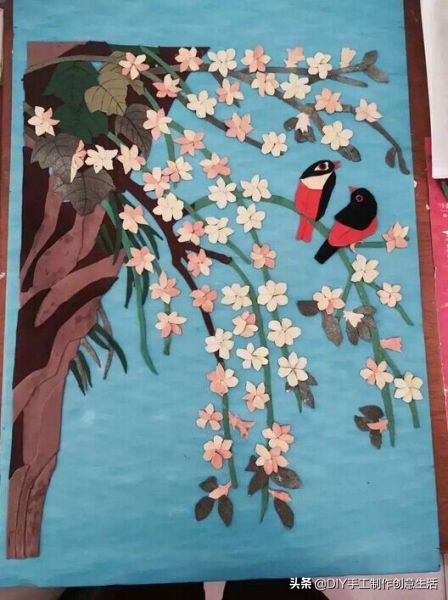 布艺diy拼布图案贴画,布画diy手工制作大全